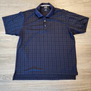 ADIDAS CLIMACOOL Golf Polo Shirt Navy Short Sleeve Men's Large